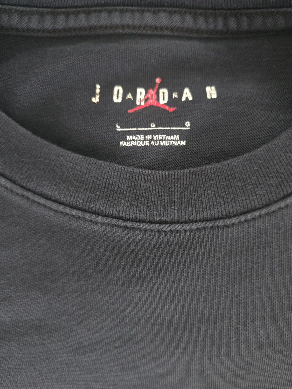 Nike Jordan Mens Flight MVP 85 Jumpman LS T-shirt 100% Cotton Black  Size Large